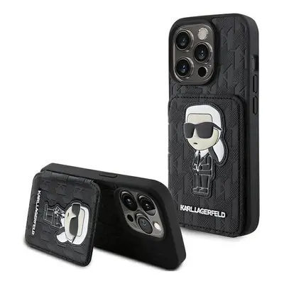 Karl Lagerfeld Stand Ikonik Patch Case for iPhone Pro Max Black