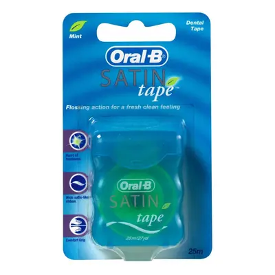 (24 x Satin Tape) Oral B Satin Tape Mint 25m/27yd