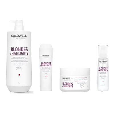 Goldwell Dualsenses Blondes & Highlights A-Y Shampoo 1000ml, Conditioner 200ml, 60sec Treatment 