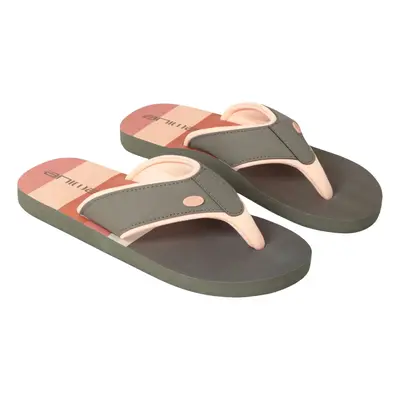 (9 UK, Light Khaki) Animal Womens/Ladies Swish Contrast Detail Recycled Flip Flops