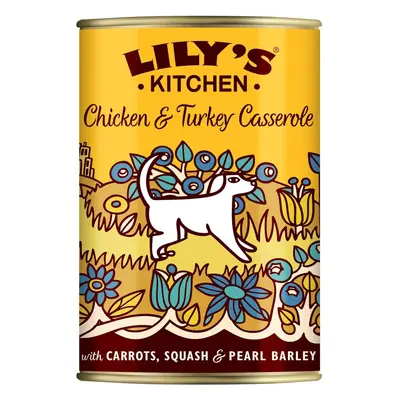 Lily's Kitchen Natural Adult Wet Dog Food Tin Chicken & Turkey x 400g