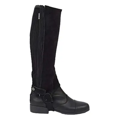 (Childs Medium, Black) Dublin Childrens/Kids Suede Half Chaps II