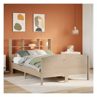 vidaXL Bookcase Bed without Mattress 120x190 cm Small Double Solid Wood Pine