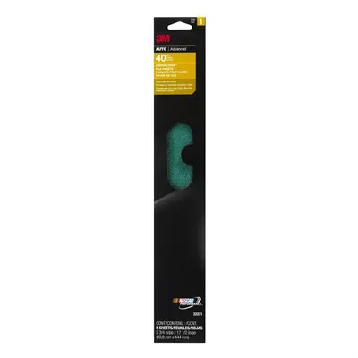 3M Green Corps File Sheets grit 2-3/4 in x 1/2 in sheets per pack