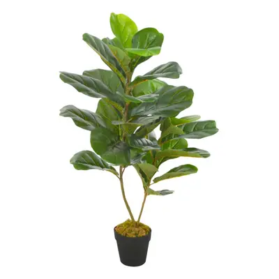 vidaXL Artificial Plant Fiddle Leaves with Pot Green 90cm Realistic Greenery