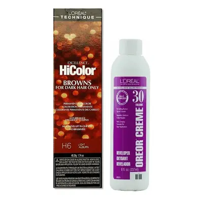 (H6+Dev(Vol.30)8oz) L'Oreal HiColor H6 Light Auburn