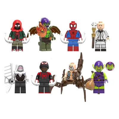 (Style A 8pcs) 16Pcs Marvel Avengers Super Heroes Mini Figures Dc Fit Lego Minifigures