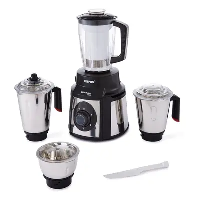 Geepas 1000W in Mixer Grinder, Stainless Steel Jars Dry Wet Grinding Juicing