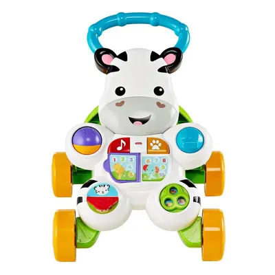 Fisher-Price Zebra First Steps Walker with Music and Lights, Runner+6 Months (Mattel GXC34), Man