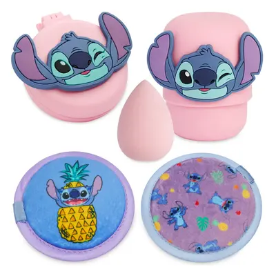 Stitch Beauty Accessories Set with Beauty Sponge, Reusable Makeup Remover Pads & Travel Hairbrus