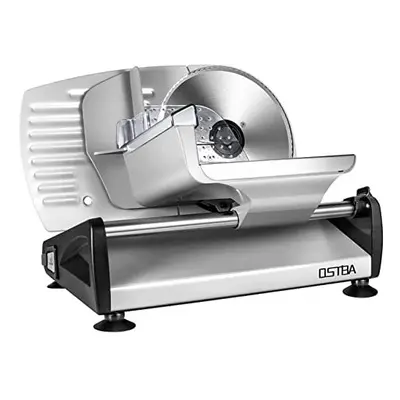 Meat Slicer Electric Deli Food Slicer with Child Lock Protection, Removable 19cm Stainless Steel