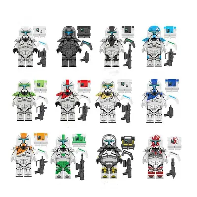 (12Pcs) Star Wars 12pcsset Action Figure Commandos Minifigures Kids Minifig Toys