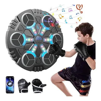 Music Boxing Machine with Boxing Gloves, Smart Music Boxing Machine with Bluetooth & Adjustable 