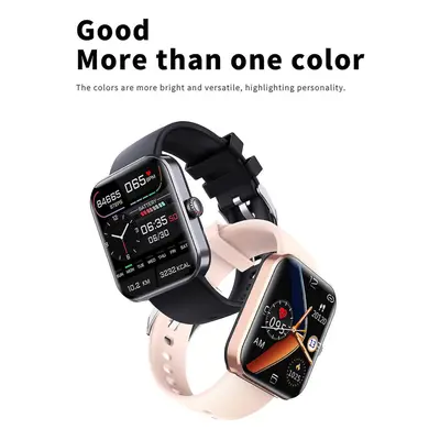 (black) Blood Glucose Sugar Smart Watch Body Temperature Ecg ppg Hrv Monitor Waterproof