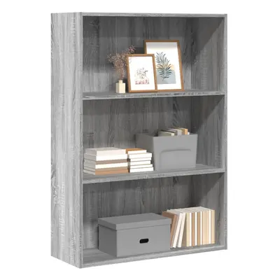 vidaXL Bookcase Grey Sonoma 80x30x114 cm Engineered Wood