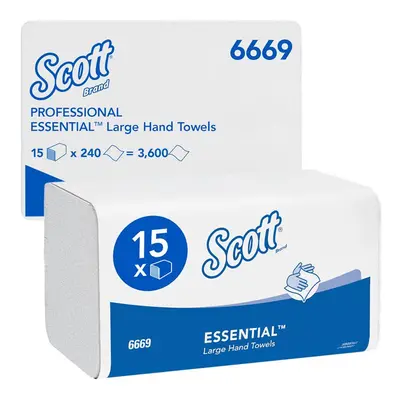 Essential Large Folded Hand Towels - Multifold Paper Towels - packs x White Z fold Paper Towels 