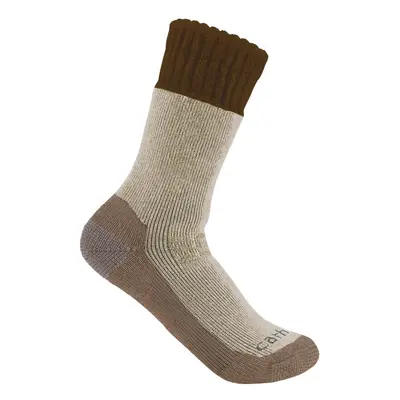 carhartt Mens Heavyweight Synthetic-Wool Blend Boot Sock Brown Large