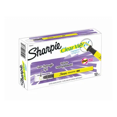 Sharpie Clear View Highlighter Stick Yellow 12/Pack (1950746)