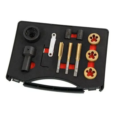 Tap & Die Set For Wheel Studs & Nuts With Holders M12 M14 12pc (Neilsen CT4795)