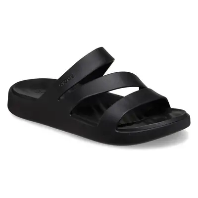 (Black, (Adults')) Crocs Getaway Strappy Thermoplastic Women's Black Sandals