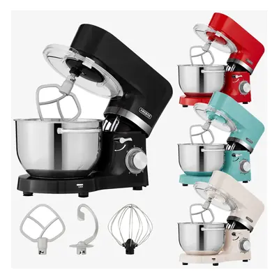 Stand Mixer Food Processor W Black Kneading Machine with x Stainless Steel Mixing Bowls Low Nois