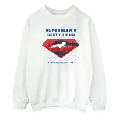 (M, White) DC Comics Mens DC Comics DC League Of Super-Pets Superman's Best Friend Sweatshirt