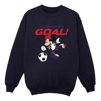 (S, Navy Blue) Disney Womens/Ladies Minnie Mouse Going For Goal Sweatshirt