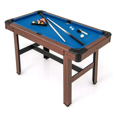 122 cm Pool Table for Kids & Adults Wooden Billiard Game Table-Blue