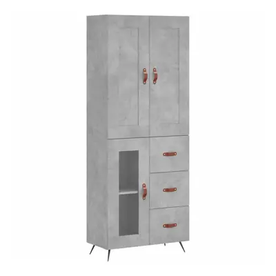 (concrete grey, glass door drawers) vidaXL Highboard Sideboard Tall Storage Cabinet Side Cabinet