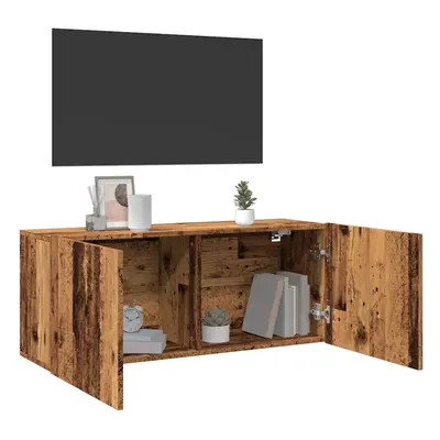 vidaXL TV Cabinet Wall-mounted Old Wood 100x30x41 cm