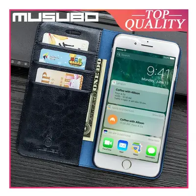 (For i14 Pro Max, Blue) Musubo Genuine Leather Case For iPhone Pro Max Plus 7 XR Xs Max Luxury C