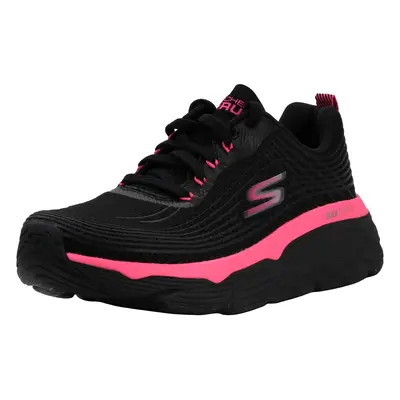 Skechers Womens Max cushion Sneaker BlackHot Pink