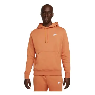 Nike Sportswear Men's Club Fleece Pullover Hoodie (Small Hot Curry/Wh