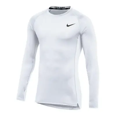 Nike Mens Pro Fitted Long Sleeve Training Tee (XL White) X-Large