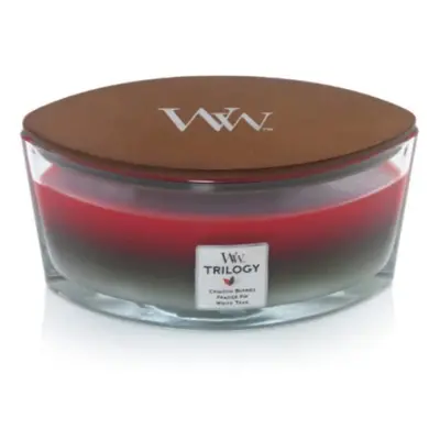 Woodwick Ellipse Scented Candle Winter Garland Trilogy 16oz | Up to Hours Burn Time Christmas | 