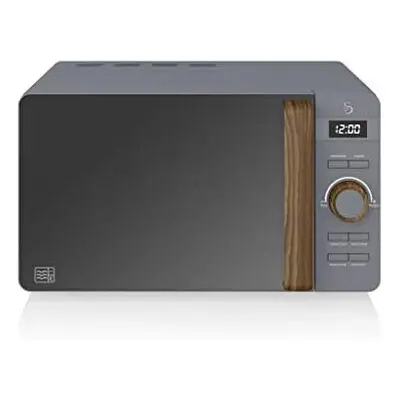 Swan Nordic Digital Microwave, 20L, Operating Levels, 800W Power, Minute Timer, Easy, Clean, Def