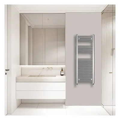 (1200x450mm) Warmehaus Straight Heated Towel Rail Central Heating for Bathroom Kitchen Radiator 