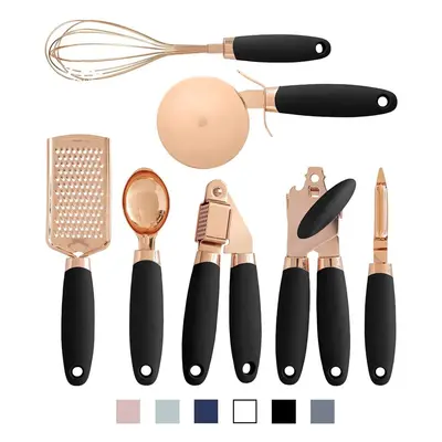 7 Pcs Kitchen Gadget Set Copper Coated Stainless Steel Utensils Pizza Cutter|Cooking Tool Sets