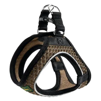 HUNTER HILO COMFORT harness for small dogs, with mesh material and reflective elements,brown,XXS