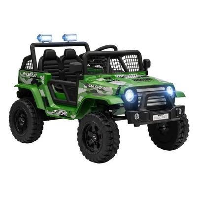 AIYAPLAY Kids Ride On Car, 12V Electric Truck w/ Suspension, Green