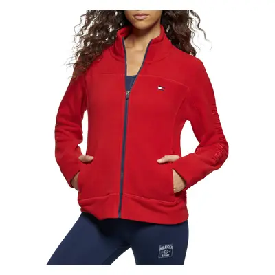 Tommy Hilfiger Sport Women's Long Sleeve Zip Up Windbreaker Rich Red Small