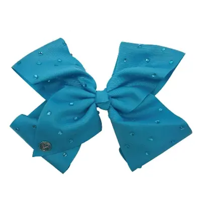 UPD JoJo Siwa Large Cheer Hair Bow Turquoise WRhinestones Multi