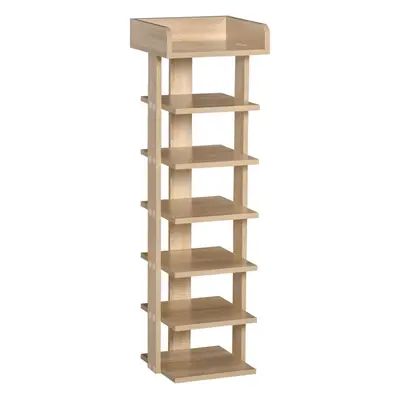 HOMCOM Tier Shoe Rack Organizer Storage Shelf Wooden Display Cabinet