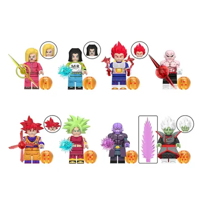 (Style A 8pcs) 16pcs Wukong Dragon Ball Mini Building Blocks are Suitable for Lego Children's To