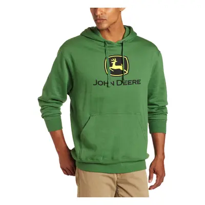 John Deere Men's Standard Trademark Logo Core Hood Pullover Fleece Gr