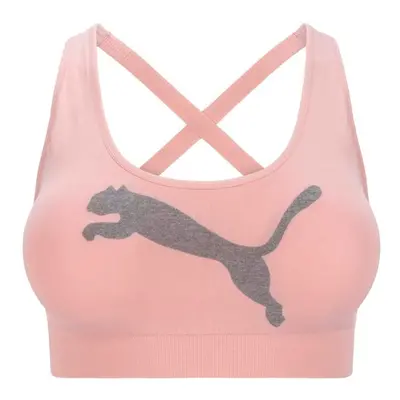 PUMA Women's Seamless Sports Bra Big Cat Pink Pastel Large