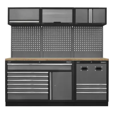 Sealey Superline PRO® Modular Storage System Combo with Pressed Wood Worktop APMSSTACK14W