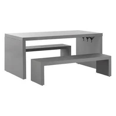 Dining Set for TARANTO Concrete 180x90x78 cm Grey