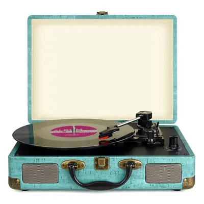 Bluetooth Record Player 3-Speed, Built-in Stereo Speakers, Supports RCA Output, Aux input,Blueto