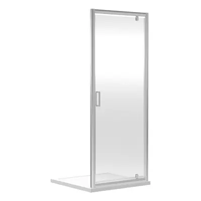 6mm Toughened Safety Glass Reversible Pivot Shower Door - 900mm - Chrome